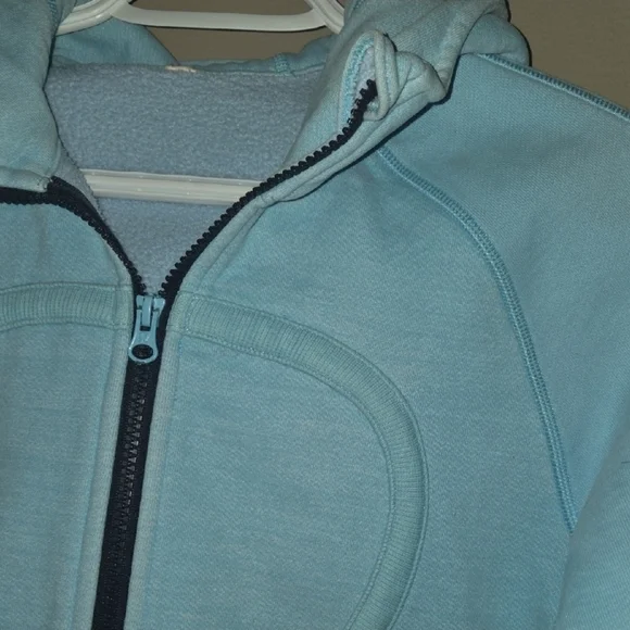 Lululemon Scuba Light Blue Zip-Up Hoodie Size 6 - Picture 2 of 9